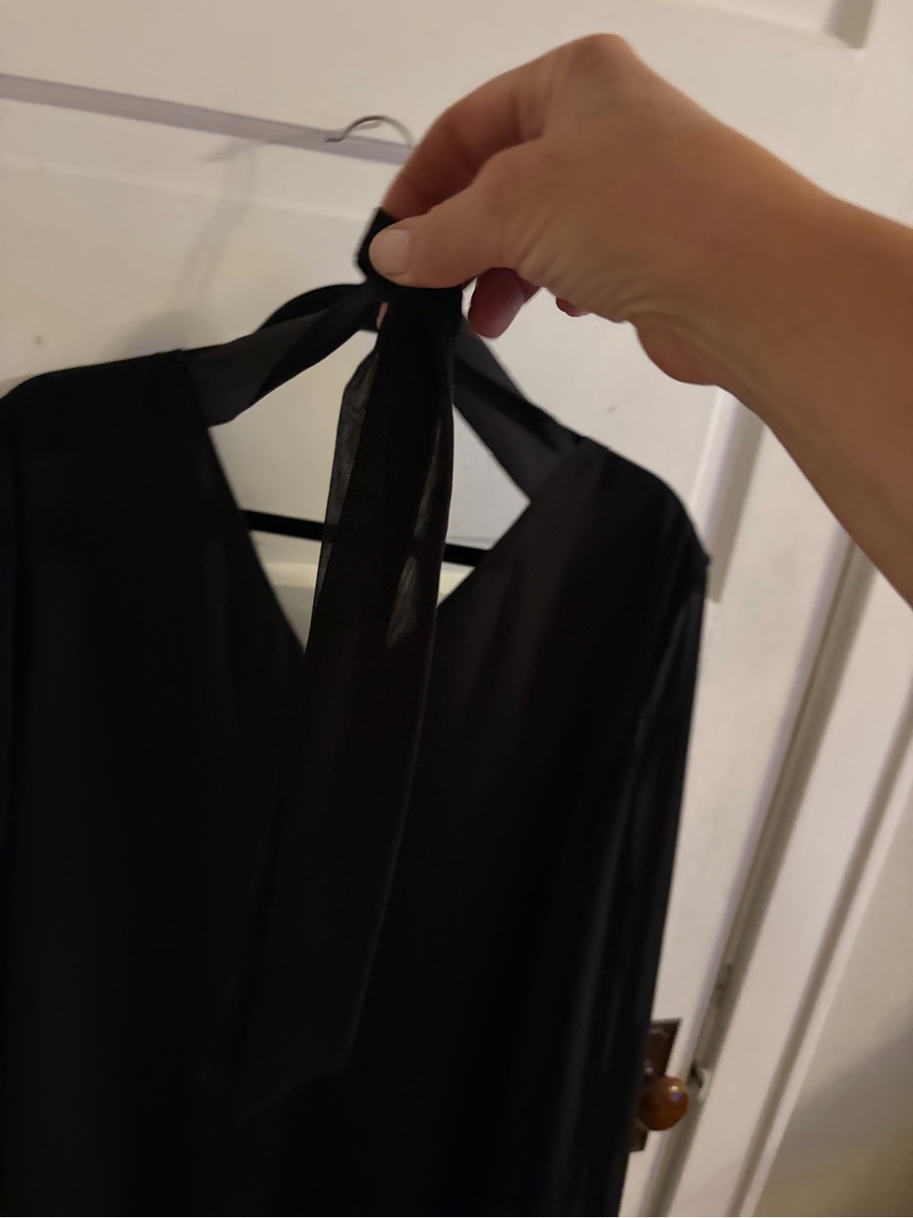 INC International Concepts Dresses Black Bow-Back V-Neck Shift Dress XL flowy! - Picture 7 of 17